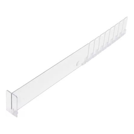 Séparateur en plastique | transparent | 285 / 480 x 60 mm