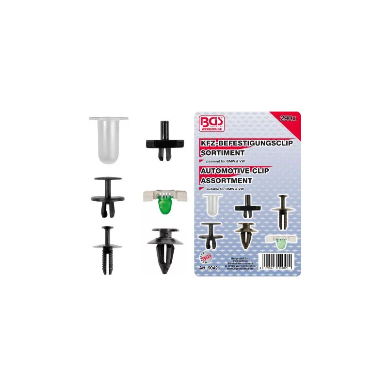 Assortiment de clips de fixation automobiles pour BMW & VW | 290 pièces Assortiment de clips de fixation automobiles pour BMW & VW | 290 pièces