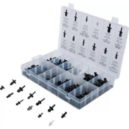 Assortiment de clips de fixation automobiles pour VW, Audi, Volvo, Chrysler, Ford & Mercedes-Benz | 350 pièces