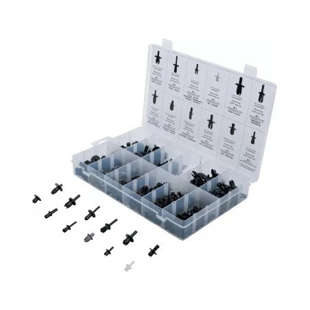 Assortiment de clips de fixation automobiles pour VW, Audi, Volvo, Chrysler, Ford & Mercedes-Benz | 350 pièces