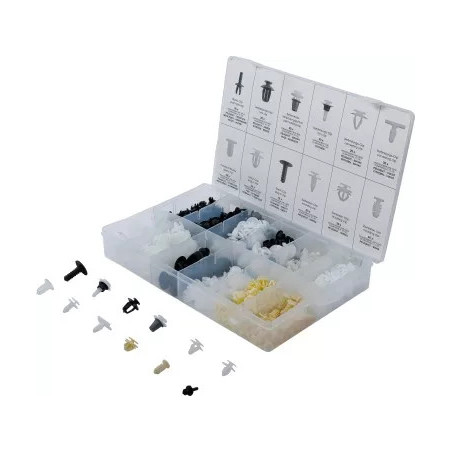 Assortiment de clips de fixation automobiles pour Peugeot & Citroën | 345 pièces