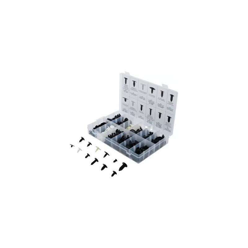 Assortiment de clips « arbre de Noël » pour GM, VW, Chrysler, BMW, Nissan, Ford | 340 pièces Assortiment de clips « arbre de Noël » pour GM, VW, Chrysler, BMW, Nissan, Ford | 340 pièces