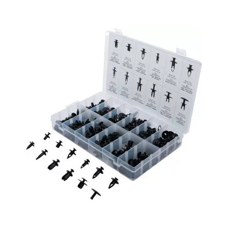 Assortiment de chevilles d’écartement pour Mazda, Honda, Ford, Nissan, VW | 240 pièces