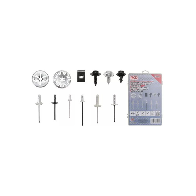 Assortiment de clips de fixation automobiles pour Audi, VW, Toyota, Mercedes-Benz, BMW | 400 pièces Assortiment de clips de fixation automobiles pour Audi, VW, Toyota, Mercedes-Benz, BMW | 400 pièces