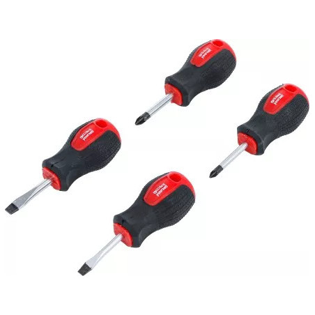 Jeu de tournevis pour carburateur | Plats / cruciformes PZ | longueur de la lame 40 mm | 4 pièces