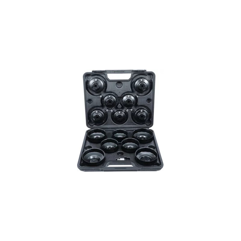 Jeu de douilles à filtres (cloches) à huile | 10 mm (3/8") | 14 pièces Jeu de douilles à filtres (cloches) à huile | 10 mm (3/8") | 14 pièces