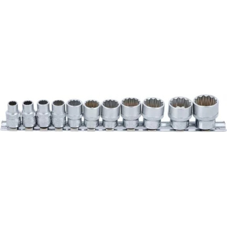 Jeu de Douilles, douze pans | 10 mm (3/8") | en pouce | 11 pièces
