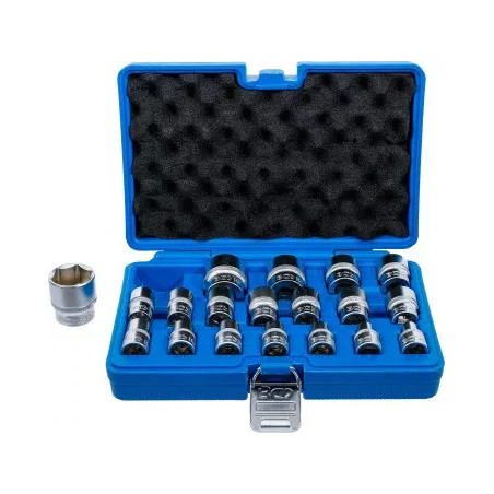 Jeu de Douilles, six pans | 12,5 mm (1/2") | 8 - 32 mm | 19 pièces