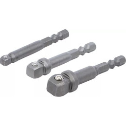 Jeu d’adaptateurs à bascule de perceuse | 6,3 mm (1/4") | 3 pièces