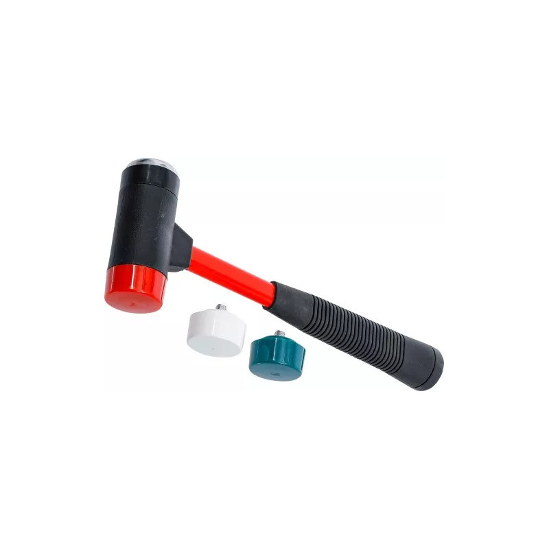 Jeu de maillets à tête interchangeable | manche en fibres de verre | Ø 38 mm Jeu de maillets à tête interchangeable | manche en fibres de verre | Ø 38 mm