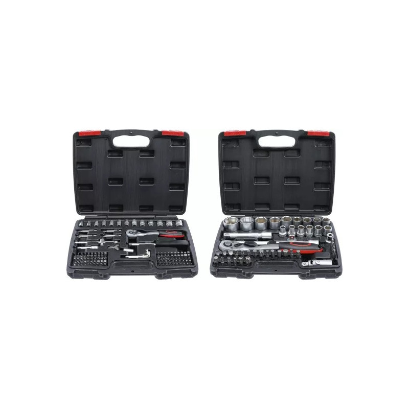 Coffret de douilles | 6,3 mm (1/4") + 12,5 mm (1/2") | en pouces | 174 pièces