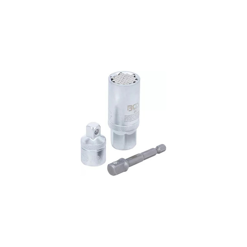 Douille universelle avec jeu d’adaptateurs | 10 mm (3/8") | 9 - 21 mm | 3 pièces