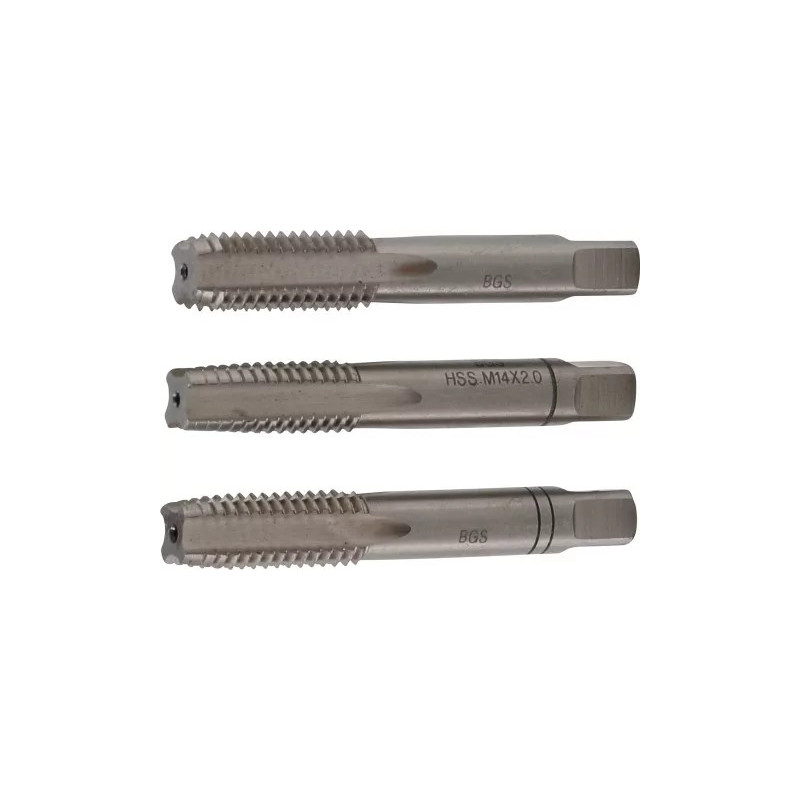 Jeu de tarauds | pré-taraud et filière | HSS-G | M14 x 2,0 | 3 pièces Jeu de tarauds | pré-taraud et filière | HSS-G | M14 x 2,0 | 3 pièces
