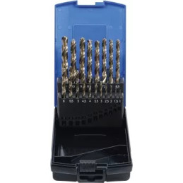 Boite de forets hélicoïdaux | HSS-G M35 | acier de cobalt | 1 - 10 mm | 19 pièces