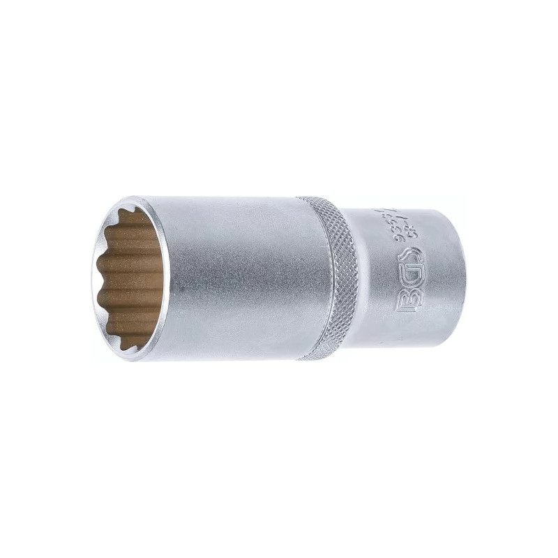 Douille pour clé, douze pans, longue | 12,5 mm (1/2") | 27 mm Douille pour clé, douze pans, longue | 12,5 mm (1/2") | 27 mm