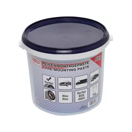 Graisse crême de montage de pneus, pour pneus run-flat | bleue | 5 kg