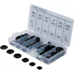 Assortiment de bouchons en matière plastique | 58 pièces