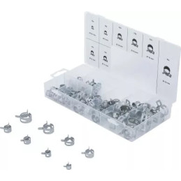 Assortiment de colliers de serrage en acier à ressorts | 80 pièces
