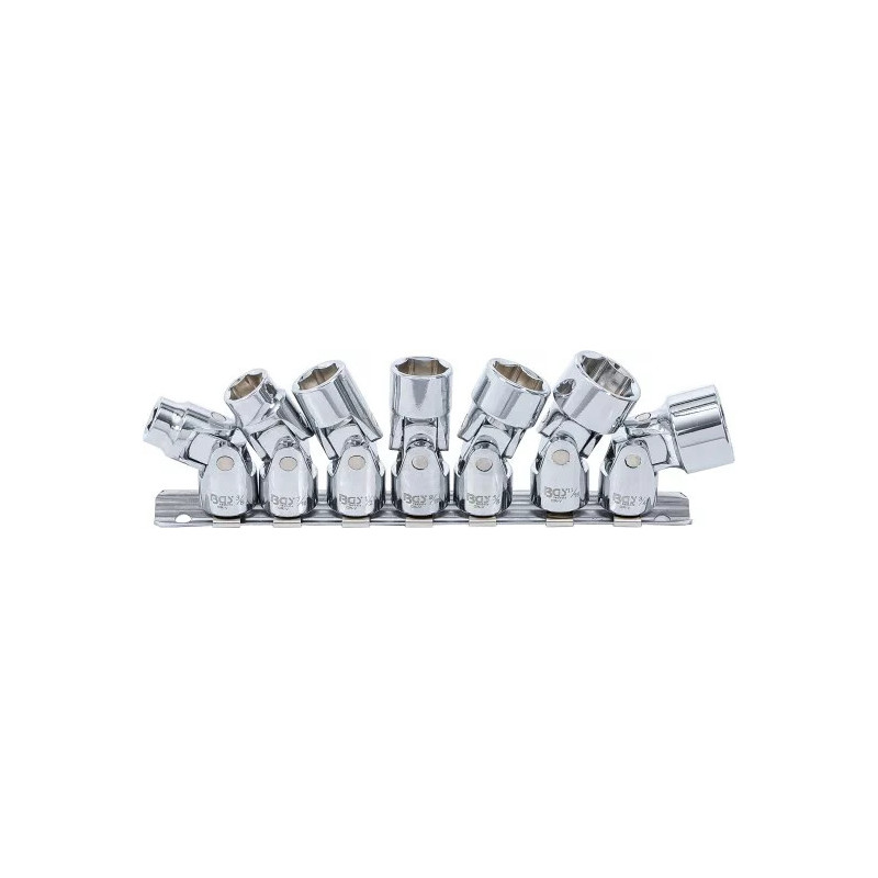 Jeu de douilles articulées, six pans | carré femelle 10 mm (3/8") | 3/8" - 3/4" | en pouces | 7 pièces Jeu de douilles articulées, six pans | carré femelle 10 mm (3/8") | 3/8" - 3/4" | en pouces | 7 pièces