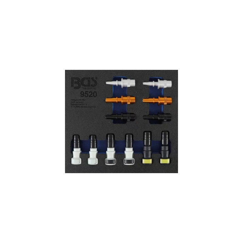 Insert de servante d'atelier 1/6 : Assortiment de bouchons tuyaux diesel et essence | 12 pièces Insert de servante d'atelier 1/6 : Assortiment de bouchons tuyaux diesel et essence | 12 pièces