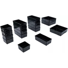Compartiments de rangement en matière plastique | pour servante d’atelier | 17 pièces