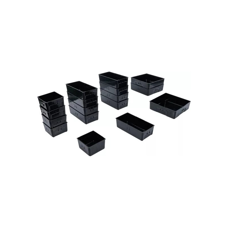 Compartiments de rangement en matière plastique | pour servante d’atelier | 17 pièces Compartiments de rangement en matière plastique | pour servante d’atelier | 17 pièces