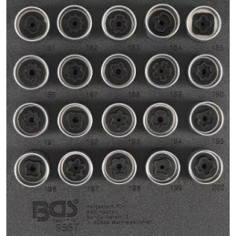 Insert de servante d'atelier 1/6 : Jeu d’outils pour écrous antivol pour Opel (type B) | 20 pièces