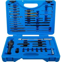 Jeu d’extraction de bougies de préchauffage et de réparation de filetages | M8, M10 | 41 pièces