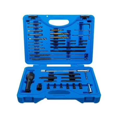 Jeu d’extraction de bougies de préchauffage et de réparation de filetages | M8, M10 | 41 pièces