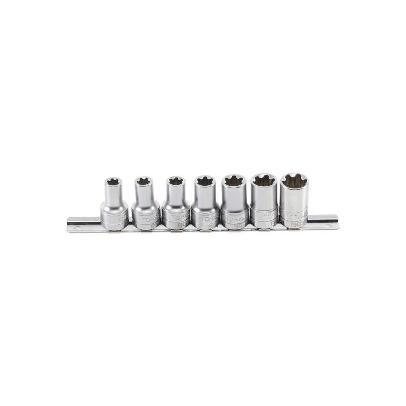 Jeu de douilles, profil T Plus (pour Torx Plus) | 10 mm (3/8") | 10EP - 20EP | 7 pièces Jeu de douilles, profil T Plus (pour Torx Plus) | 10 mm (3/8") | 10EP - 20EP | 7 pièces