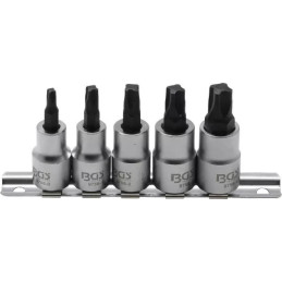Jeu de douilles à embouts | 10 mm (3/8") | profil carré (pour MTS-Mortorq) MTS0 - MTS04 | 5 pièces