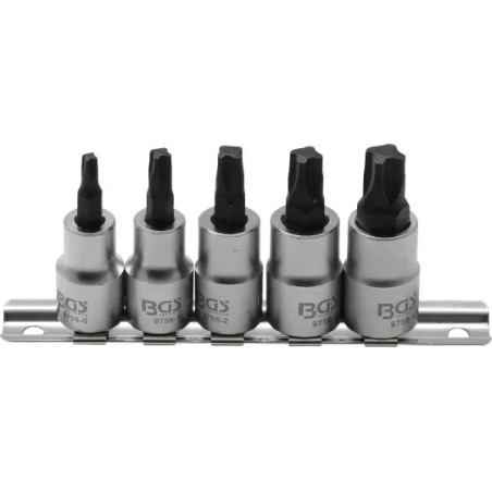 Jeu de douilles à embouts | 10 mm (3/8") | profil carré (pour MTS-Mortorq) MTS0 - MTS04 | 5 pièces