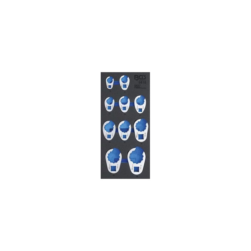 Insert de servante d'atelier 1/3 : Jeu de clés crowfoot à tuyauter | 10 mm (3/8") / 12,5 mm (1/2") / 20 mm (3/4") | 10 pièces Insert de servante d'atelier 1/3 : Jeu de clés crowfoot à tuyauter | 10 mm (3/8") / 12,5 mm (1/2") / 20 mm (3/4") | 10 pièces