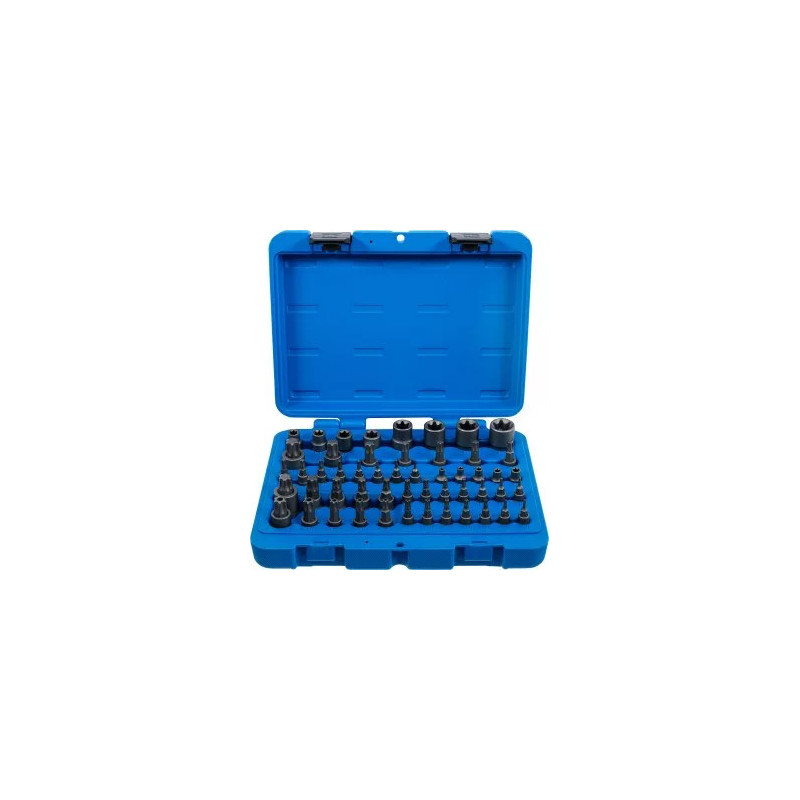 Jeu d’embouts et de douilles | Profil E/T (pour Torx)/Profil T (pour Torx) avec perçage/Profil TP (pour Torx Plus) | 52 pièces Jeu d’embouts et de douilles | Profil E/T (pour Torx)/Profil T (pour Torx) avec perçage/Profil TP (pour Torx Plus) | 52 pièces