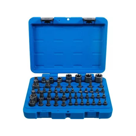 Jeu d’embouts et de douilles | Profil E/T (pour Torx)/Profil T (pour Torx) avec perçage/Profil TP (pour Torx Plus) | 52 pièces