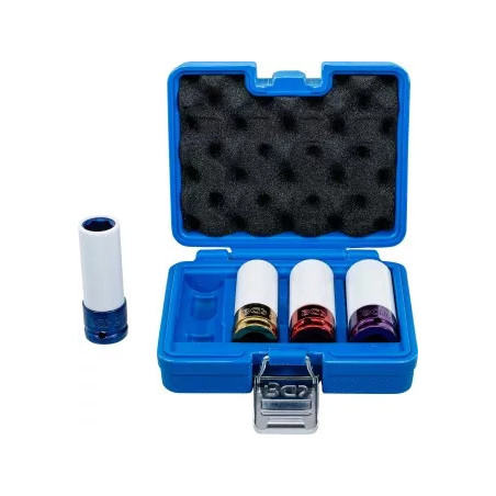 Jeu de douilles de puissance avec protection | 12,5 mm (1/2") | 17 / 19 / 21 / 22 mm | 4 pièces