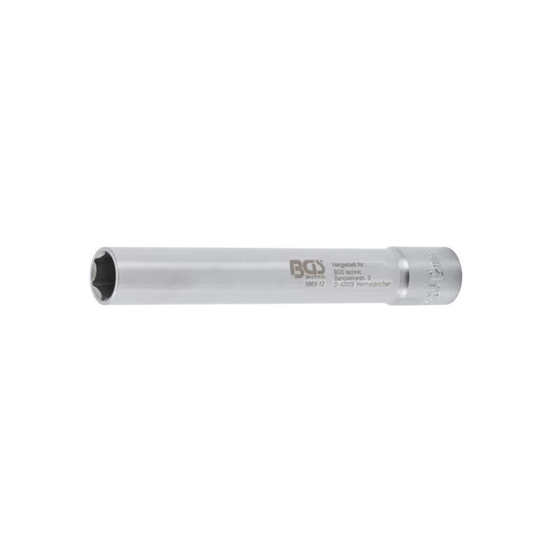 Douille, hexagonale, extra longue | transmission par carré femelle 10 mm (3/8") | 12 mm Douille, hexagonale, extra longue | transmission par carré femelle 10 mm (3/8") | 12 mm