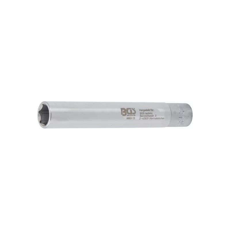 Douille, hexagonale, extra longue | transmission par carré femelle 10 mm (3/8") | 13 mm Douille, hexagonale, extra longue | transmission par carré femelle 10 mm (3/8") | 13 mm