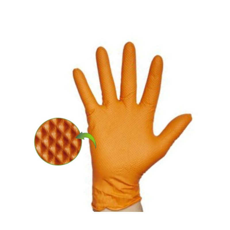 Gant à usage unique Nitrile Gentle GRIP Orange 8,5 Gr