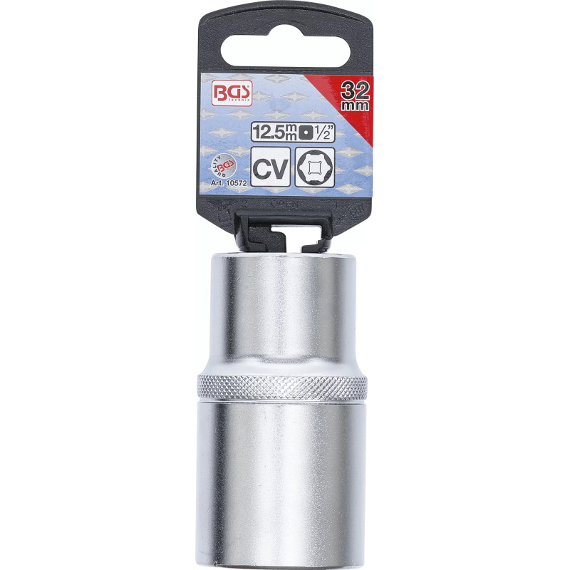 Douille pour clé, six pans, longue | 12,5 mm (1/2") | 32 mm