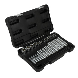 JEU DE 28 DOUILLES TORX COURTES ET LONGUES ZINGUÉES