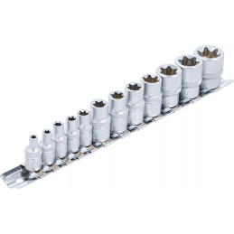 Jeu de Douilles | 6,3 mm (1/4") + 10 mm (3/8") | E4 - E20 | 12 pièces