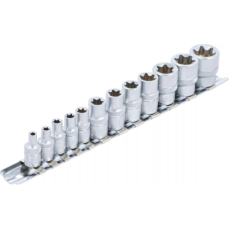 Jeu de Douilles | 6,3 mm (1/4") + 10 mm (3/8") | E4 - E20 | 12 pièces