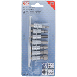 Jeu de douilles à embouts | 6,3 mm (1/4") | six pans intérieurs | 4 - 12 mm | 7 pièces BTR ALLEN