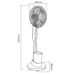 VENTILATEUR PULVÉRISATEUR D'EAU 75W