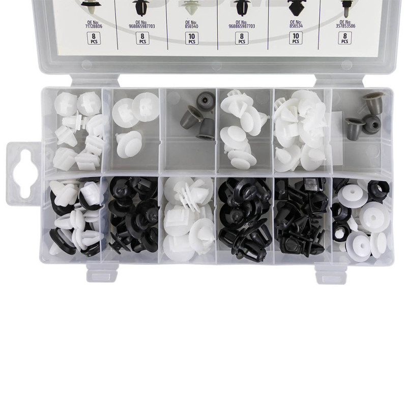 ÉTUI DE CLIPS EN PLASTIQUE POUR MOLDINGS PEUGEOT/CITROËN 80 PCS ÉTUI DE CLIPS EN PLASTIQUE POUR MOLDINGS PEUGEOT/CITROËN 80 PCS