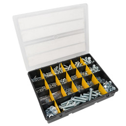 ÉTUI MIXTE VISSERIE BOULONNERIE ET RONDELLES 828 PCS