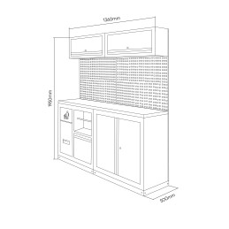 ENSEMBLE DE MEUBLES MODULAIRES (12PCS)