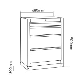 ARMOIRE À 4 TIROIRS
