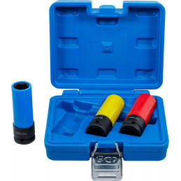 Jeu de douilles de puissance avec protection | 12,5 mm (1/2") | 17 / 19 / 21 mm | 3 pièces